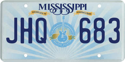 MS license plate JHQ683