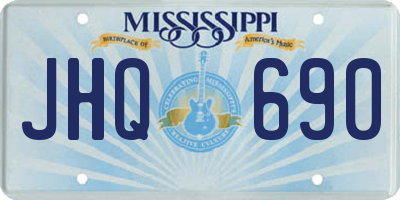 MS license plate JHQ690