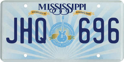 MS license plate JHQ696