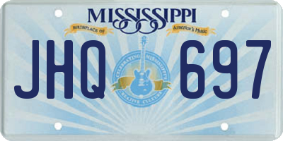 MS license plate JHQ697