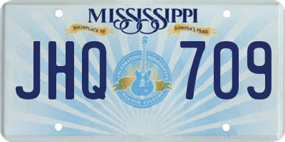 MS license plate JHQ709