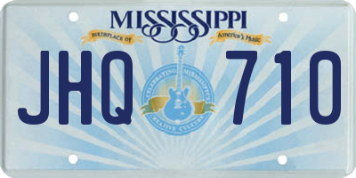 MS license plate JHQ710