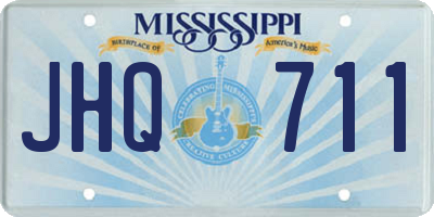 MS license plate JHQ711