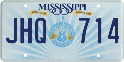 MS license plate JHQ714