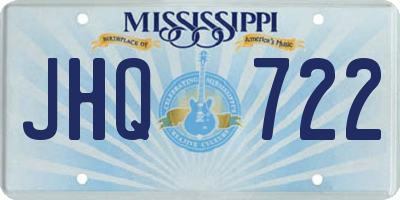 MS license plate JHQ722