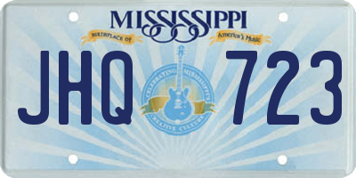 MS license plate JHQ723
