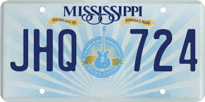 MS license plate JHQ724