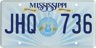 MS license plate JHQ736