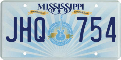 MS license plate JHQ754