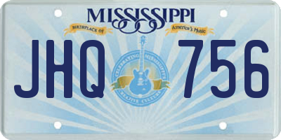 MS license plate JHQ756