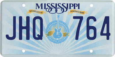 MS license plate JHQ764