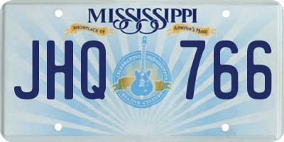 MS license plate JHQ766
