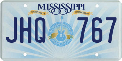 MS license plate JHQ767