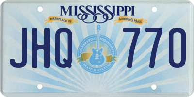MS license plate JHQ770