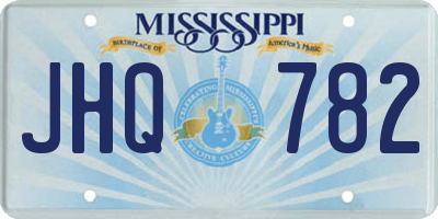 MS license plate JHQ782