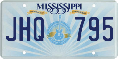 MS license plate JHQ795