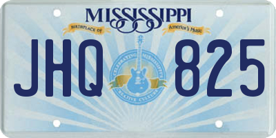 MS license plate JHQ825