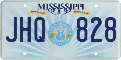 MS license plate JHQ828