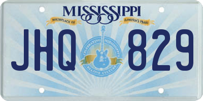 MS license plate JHQ829