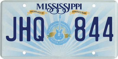 MS license plate JHQ844