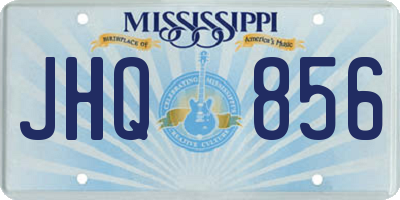 MS license plate JHQ856