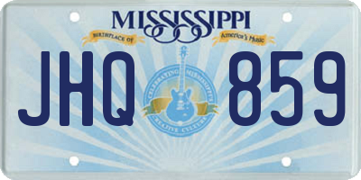 MS license plate JHQ859