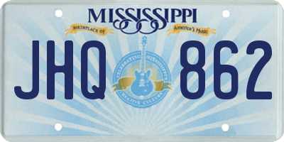 MS license plate JHQ862