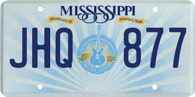 MS license plate JHQ877