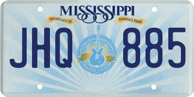MS license plate JHQ885