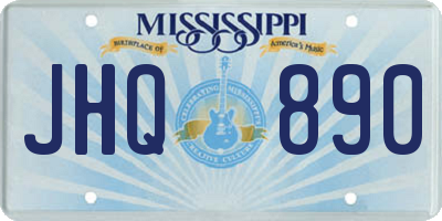 MS license plate JHQ890