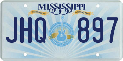 MS license plate JHQ897