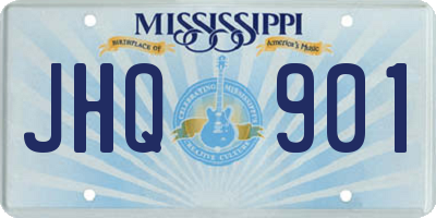 MS license plate JHQ901