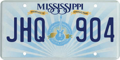 MS license plate JHQ904