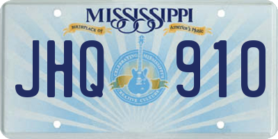 MS license plate JHQ910