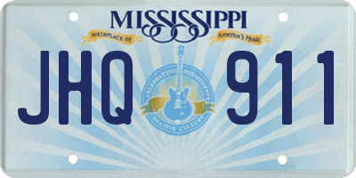 MS license plate JHQ911