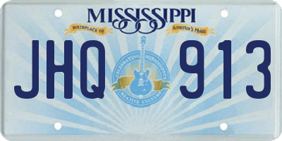 MS license plate JHQ913