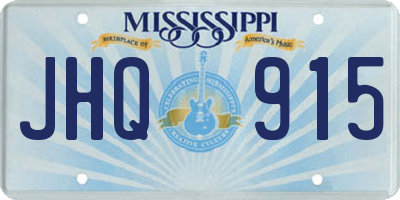 MS license plate JHQ915