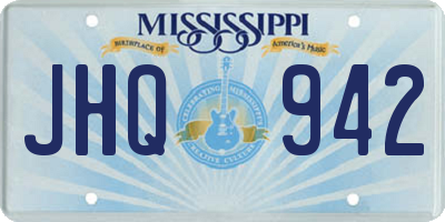 MS license plate JHQ942
