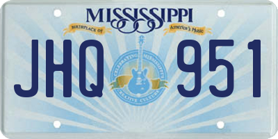 MS license plate JHQ951