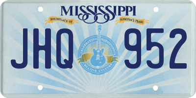 MS license plate JHQ952