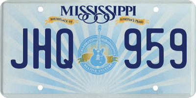 MS license plate JHQ959
