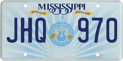 MS license plate JHQ970