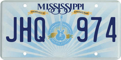 MS license plate JHQ974