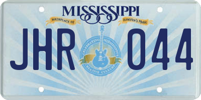 MS license plate JHR044