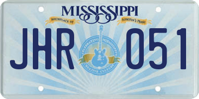MS license plate JHR051