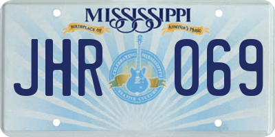 MS license plate JHR069