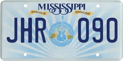MS license plate JHR090