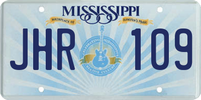 MS license plate JHR109