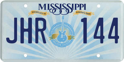MS license plate JHR144