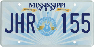 MS license plate JHR155